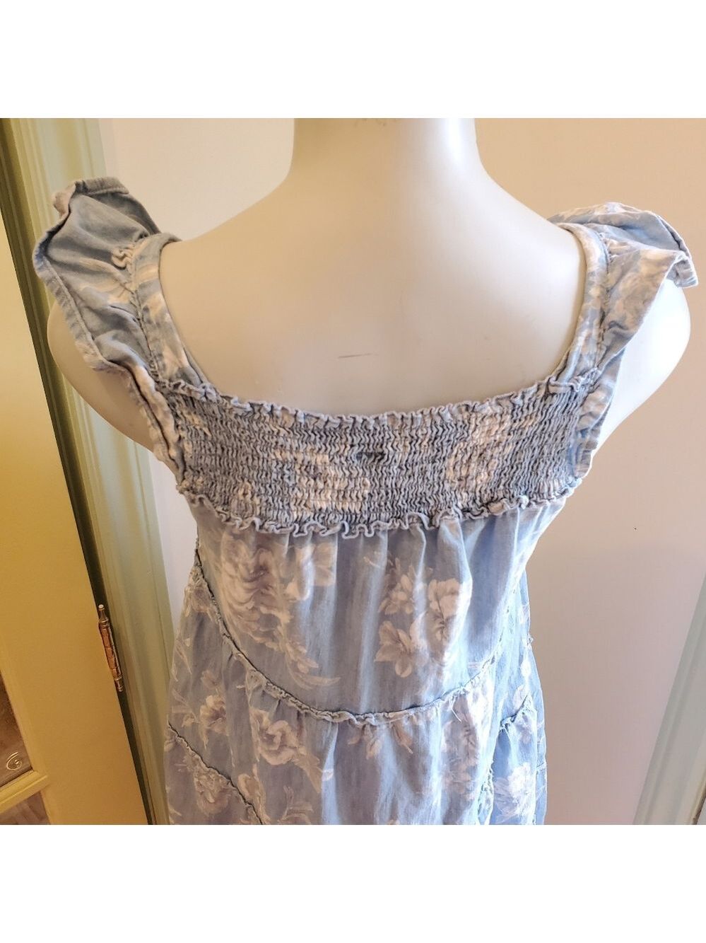 Old Navy Floral Frilled Cottagecore Nightgown Styled Maxi Sun Dress - Picture 6 of 10